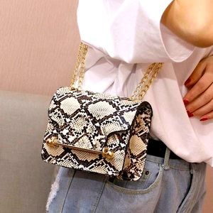 Snakeprint crossbody bag.Mini bags.Crossbody bags.